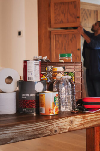 go bag in kitchen